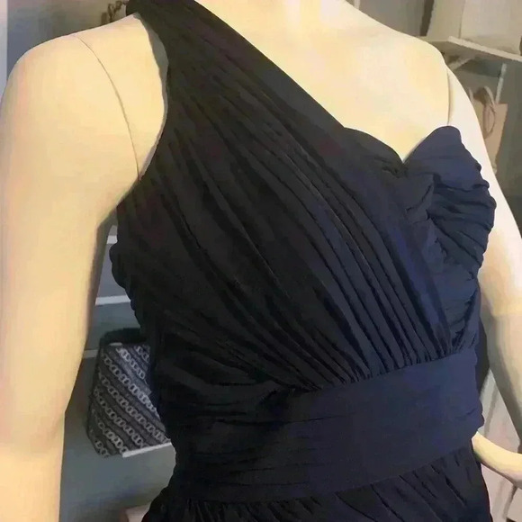 Laundry by Shelli Segal Little Navy Blue Stretch Midi Dress size 10 - Picture 9 of 10